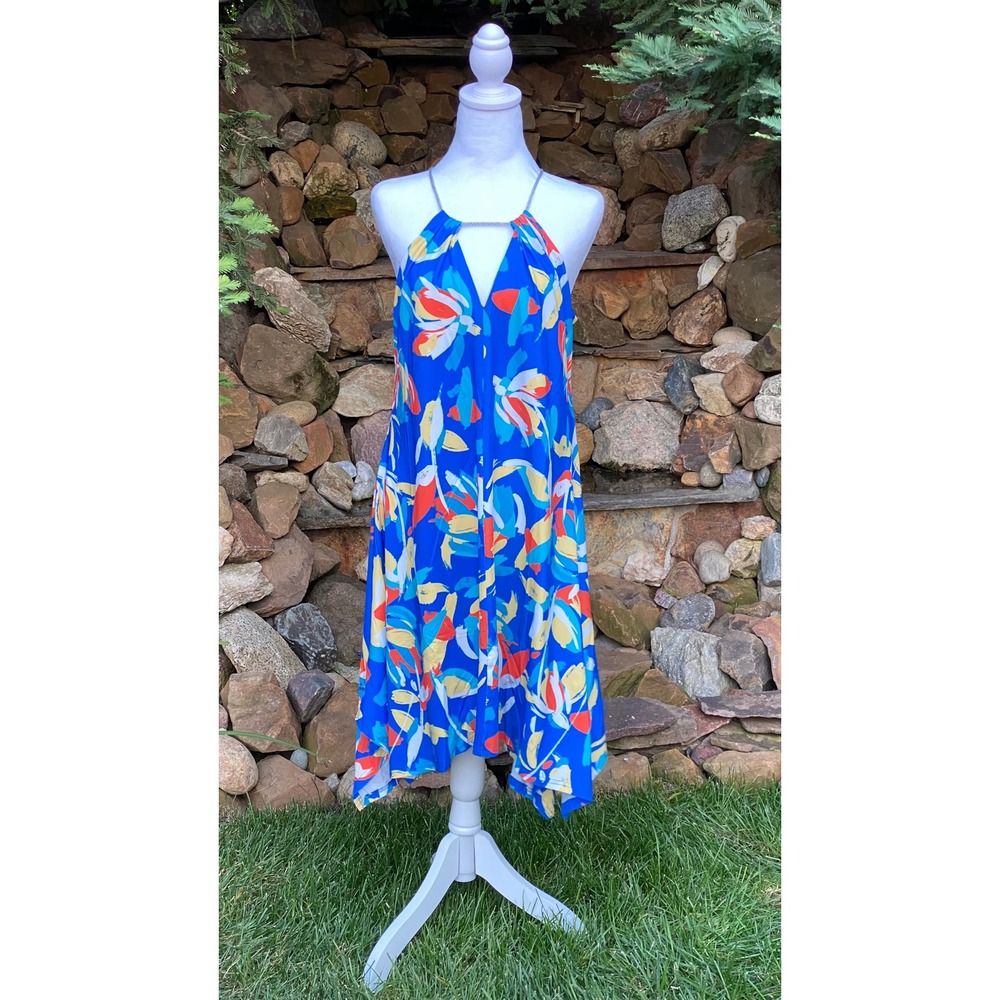 Banana Boat Sundress Size Medium New With Tags Floral Halter Sharkbite BB882 - Picture 8 of 8